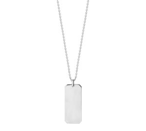 Collier signature en or blanc