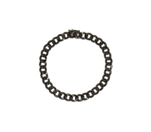 Bracelet paving en dimant noir vue du dessus