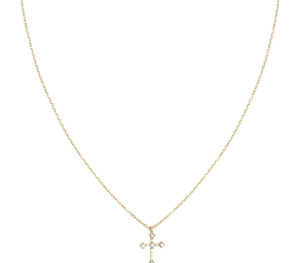 Collier sign croix en or jaune