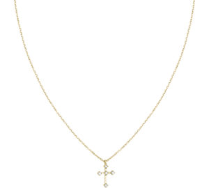 Collier sign croix en or jaune