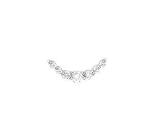 Puce d'oreille iris wave en or blanc 7 diamants