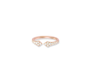 Bague iris twins en or rose