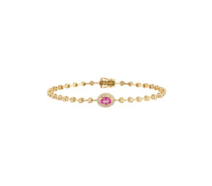 Bracelet mila rosa en or jaune