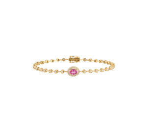 Bracelet mila rosa en or jaune