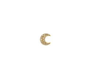 Puce d'oreille moon en or jaune