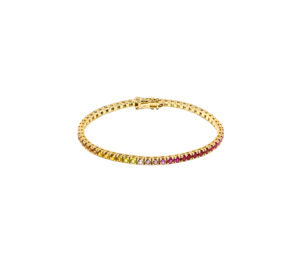 Bracelet Rivière rainbow L en or jaune