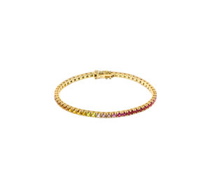 Bracelet Rivière rainbow L en or jaune