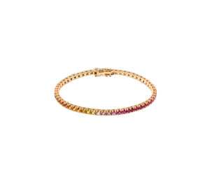 Bracelet Rivière rainbow L en or rose