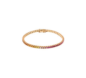 Bracelet Rivière rainbow L en or rose