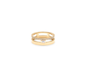 Bague just joy baguette en or jaune