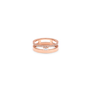 Bague just joy baguette en or rose