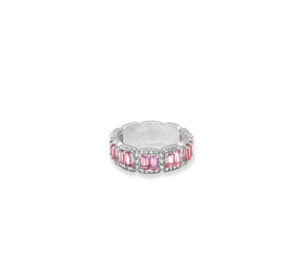 Bague mila pink en or blanc