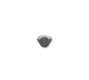 Bague diamant noir en or blanc