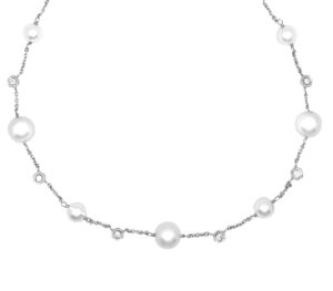 Collier rosa misses joy en or blanc sans orchidée