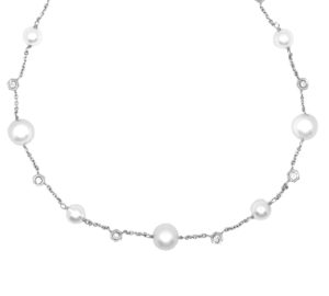 Collier rosa misses joy en or blanc sans orchidée