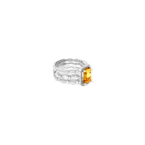 Bague mila golden triptik en or blanc