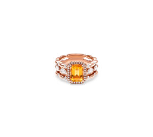 Bague mila golden triptik en or rose