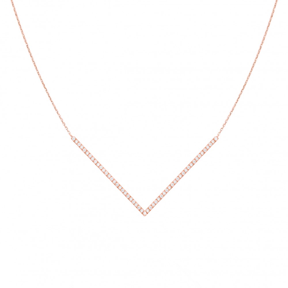 Collier Victoire L or rose