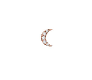 Piercing iris moon pm de face en or rose