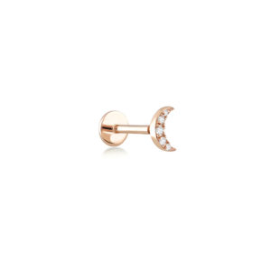 Piercing iris moon pm de profil en or rose