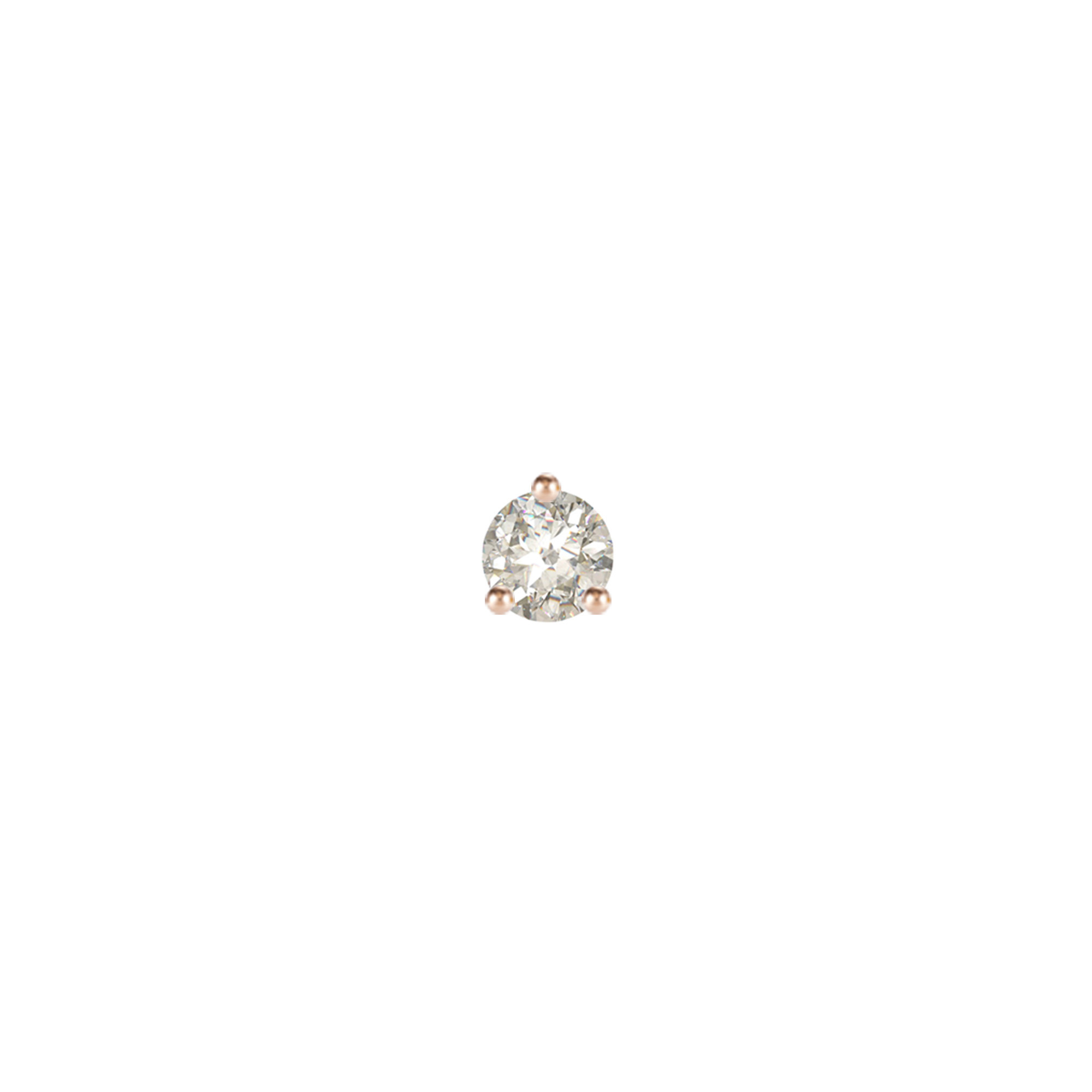 Puce d’oreille Just Joy Diamant Brillant or rose