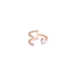 Bague New Bella Pear en or rose