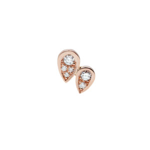 Puce d'oreille eclipse twins en or rose