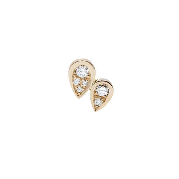 Puce d'oreille eclipse twins en or jaune