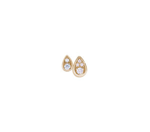 Puce d'oreille Eclipse Twins en or jaune