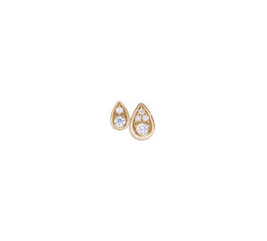 Puce d'oreille Eclipse Twins en or jaune