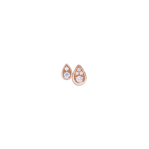 Puce d'oreille Eclipse Twins en or rose