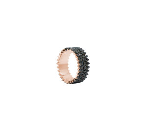 Bague Amanda Empire Twice Black en or rose