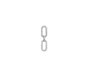 Boucle d'oreille maillons en or gris